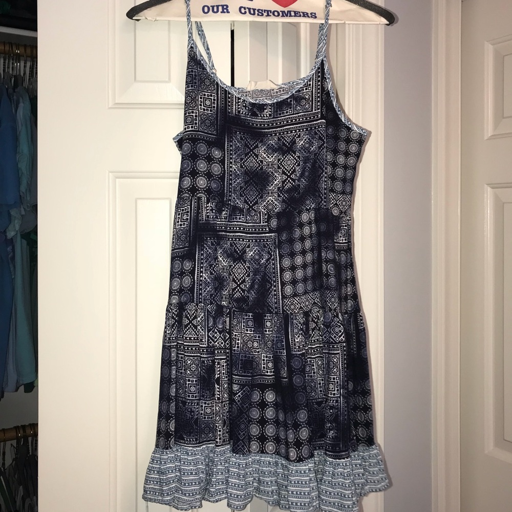 Navy and light blue beach dress